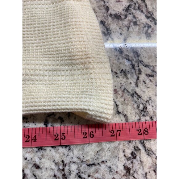 Eddie Bauer Womens Top Small Cream Waffle Knit Long Sleeve Pullover Cabincore - Picture 9 of 9